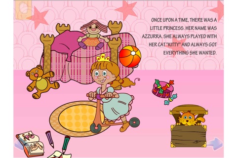 Princess Azzurra And The Dragon - Interactive eBook in English for children with puzzles and learning games screenshot 2