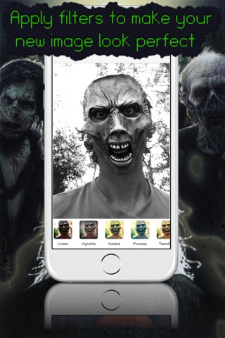 Mask Booth - Transform into a zombie, vampire or scary clown and more! screenshot 3