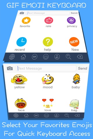 GIF Emoji Keyboard -  New 5000 + Animated 3D Emoticons Keyboard for iOS 8 & iOS 7 FREE screenshot 3