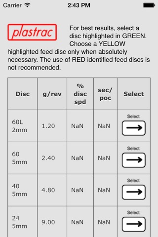 Plastrac Auto-Disc™ Disc Calc screenshot 3