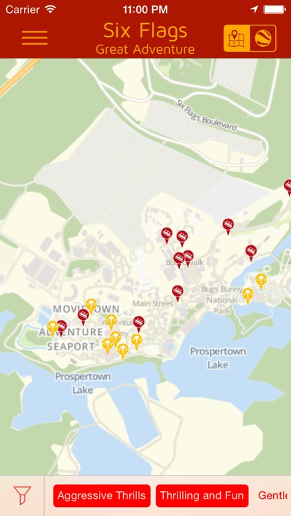 Offline Amusement park guide for Six Flags Great Adventure