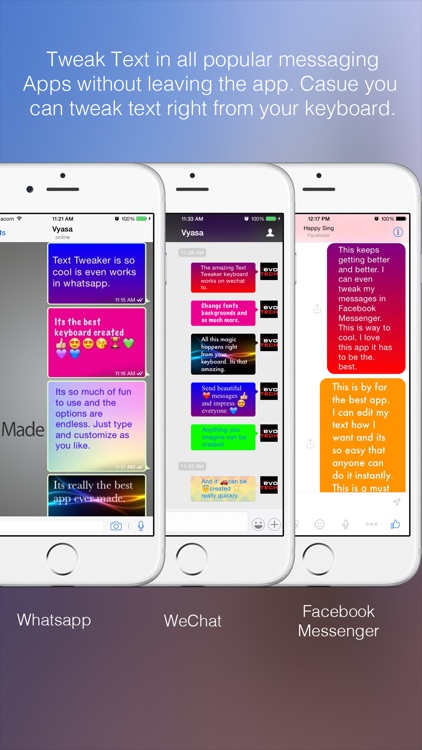 Text Tweaker Keyboard Free - Create Cool Color Message Bubbles with fancy fonts, emoji and theme maker