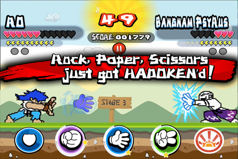 ROSHAMBO FIGHTERS: Rock Paper Scissors RPS Kung Fu Battle Hadouken FREE VERSION screenshot 2