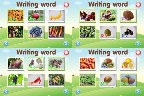 ABC Alphabet Fruit Veg Flashcards Write screenshot 3