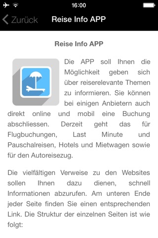 Reise Info APP screenshot 2