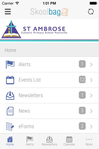 St Ambrose Pottsville - Skoolbag screenshot 3
