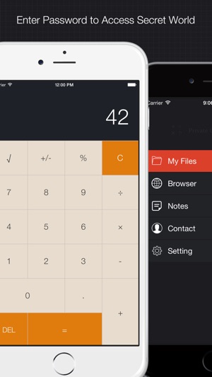 秘密計算器 - 隱藏私人照片和視頻，鎖住個人記事與瀏覽器記錄(圖1)-速報App