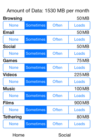 Data Plans screenshot 2