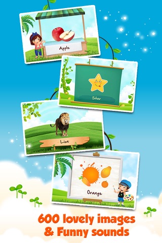 Spanish English Picture Dictionary for Kids with lovely images, sounds, music & funny games screenshot 2