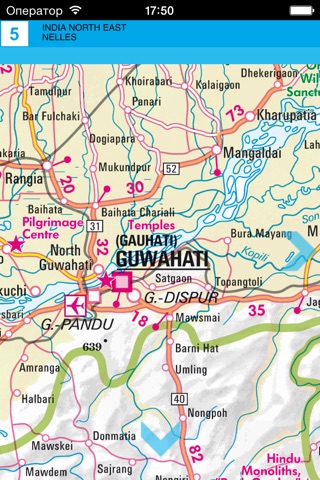 Северо-восток Индии. Бангладеш. Туристическая карта screenshot 4