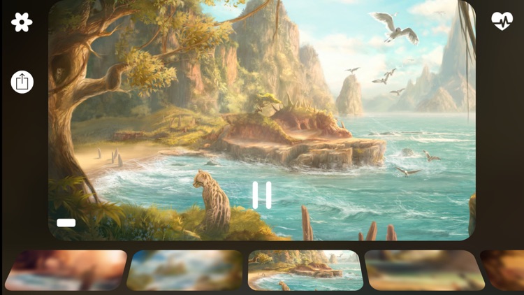 Sunny ~ Calm wave & ocean sounds to Sleep Relax Meditate on the beach with rain and sea birds screenshot-3