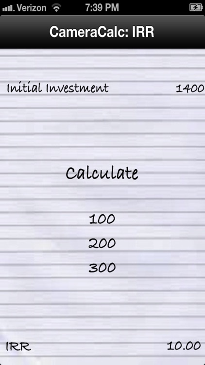 Internal Rate of Return (IRR) Financial Calculator screenshot-3