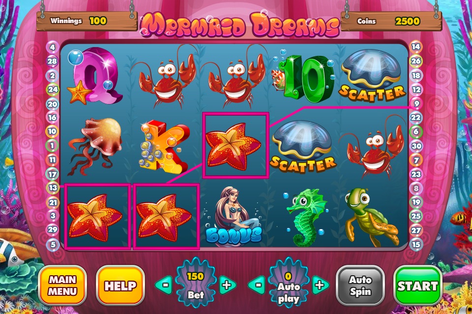 Mermaid Dreams Slot screenshot 2