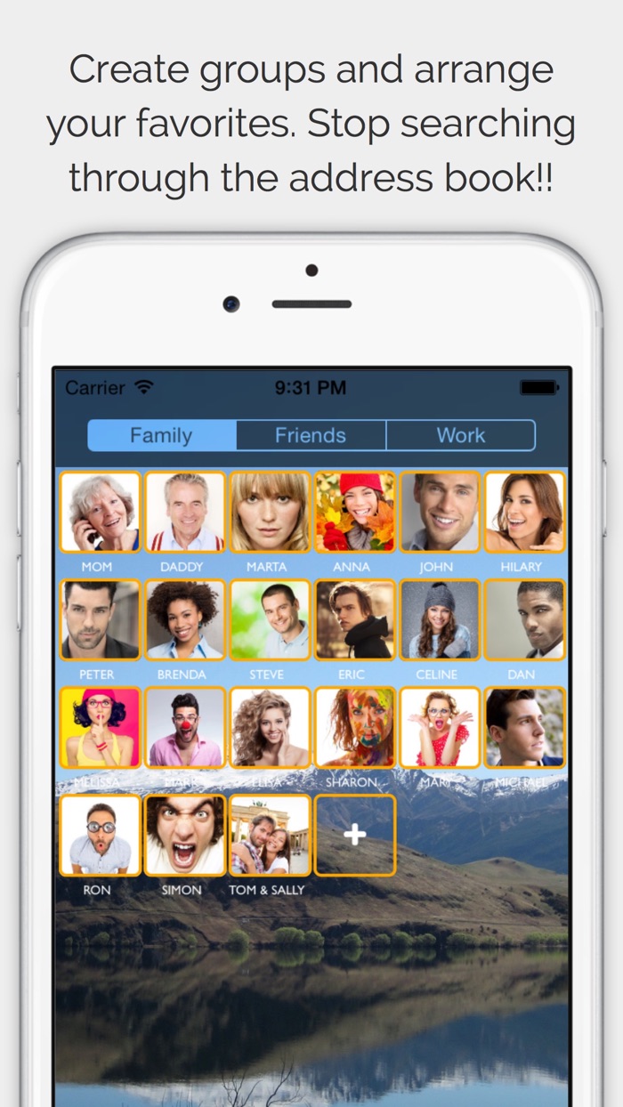 CallRight Pro  -  your favorite contacts from the addressbook promptly available for fast calls and messages and sms