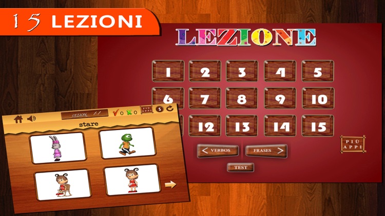 Verbi per i bambini- Parte 2- Apprendimento del linguaggio nei bambini in età prescolare: Children learn animated Italian language action verbs and play screenshot-3