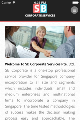 SB Corporate screenshot 2