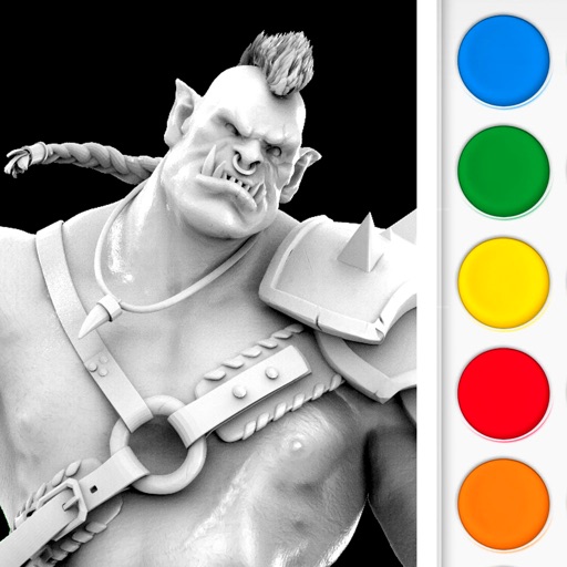 Figuromo Artist : Orc Rage - Fantasy Battle Figure - Color Combine & Design your 3D Sculpture