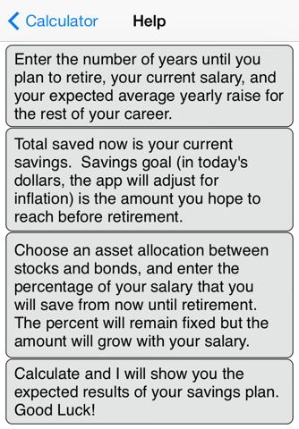 Retirement Savings Calculator Lite screenshot 4