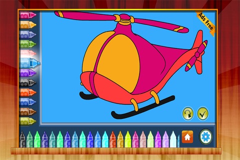 Coloring Book Airplanes screenshot 3