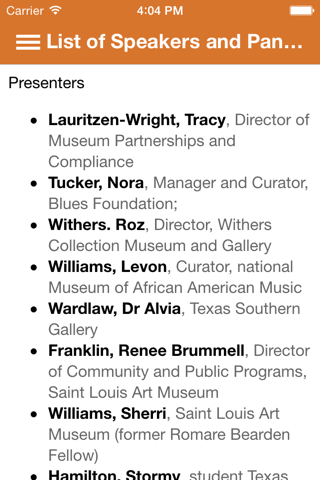 Association of African American Museums 2015 Conference Guide screenshot 3