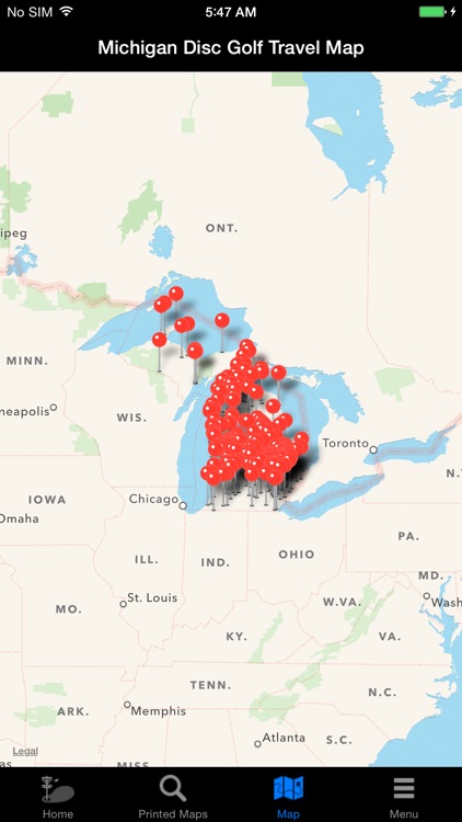 Michigan Disc Golf Travel App