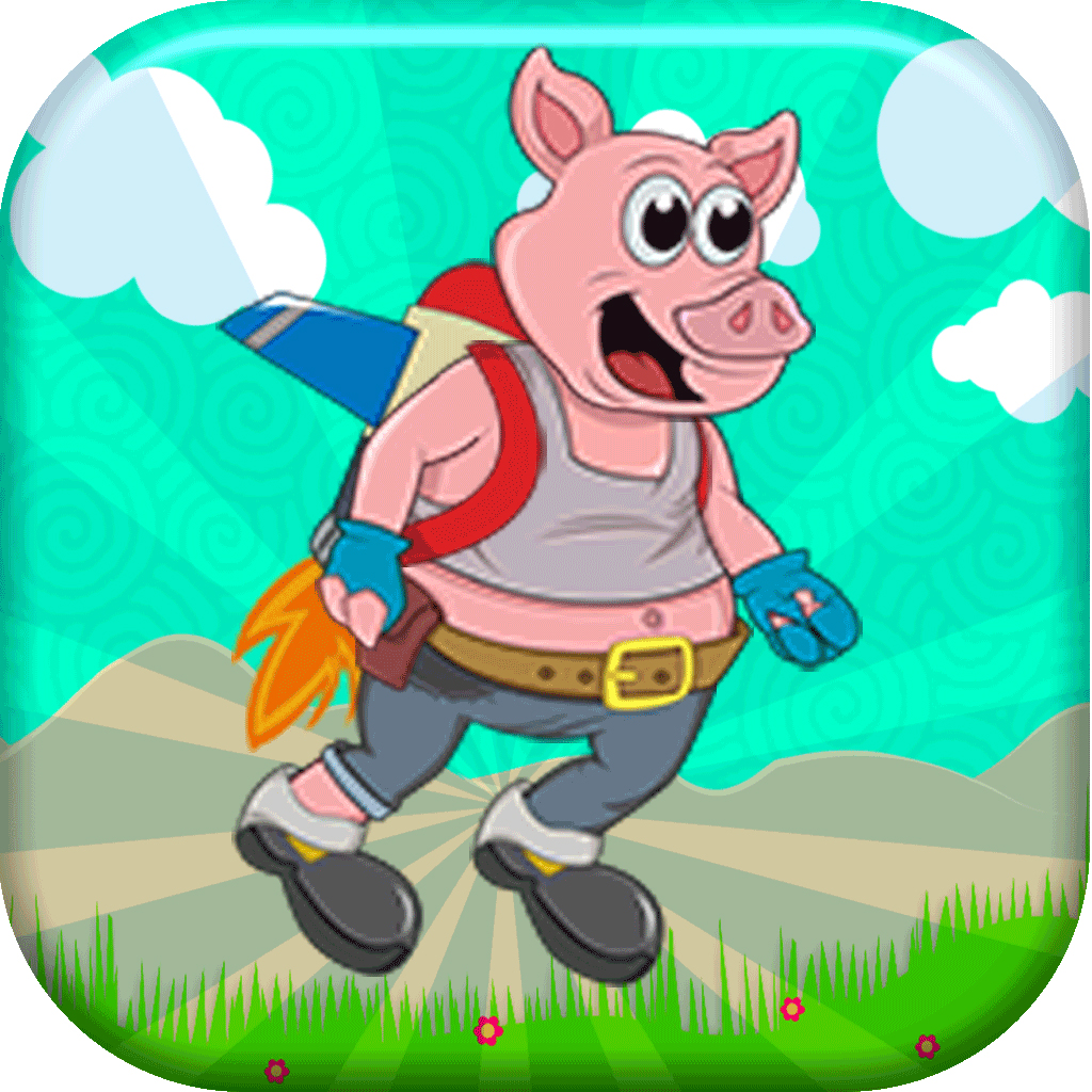 Jet Pack Pig - Sonic Space Adventure via Jetpack, Rocket or Plane - Piggy Style! App Icon