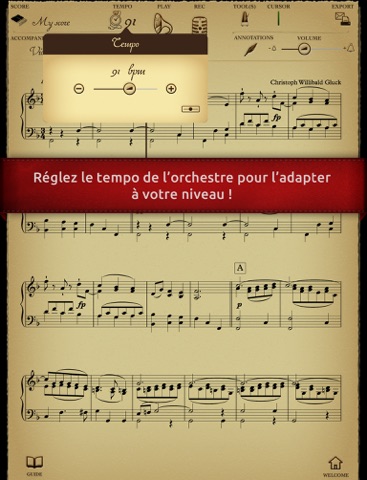 Play Gluck – Orphée et Eurydice « Danse des Esprits bienheureux » (partition interactive) screenshot 4