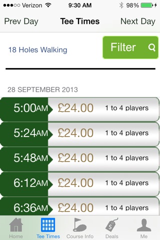 Trent Park Golf Tee Times screenshot 2