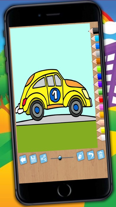 How to cancel & delete Paint and color cars - educational game for girls and boys to color cars or trucks and cars finger printing from iphone & ipad 3