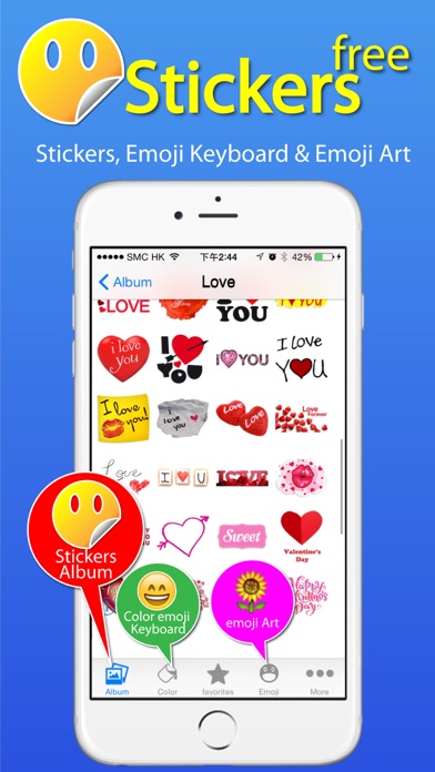 How to cancel & delete Stickers Free + Emoji Keyboard & Emoji Art from iphone & ipad 1
