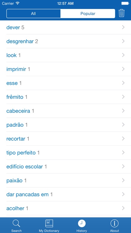 Portuguese <> English Dictionary + Vocabulary trainer screenshot-4