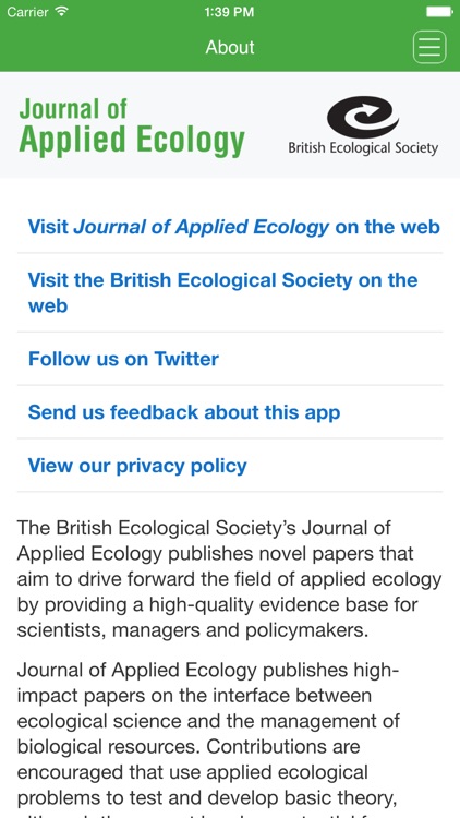 Journal of Applied Ecology screenshot-4