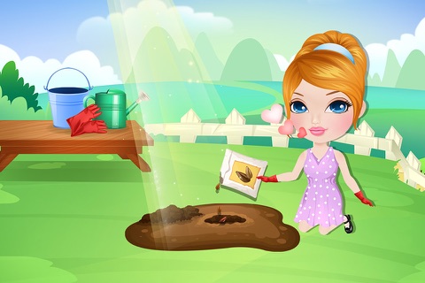 Happy girl's Secret Garden:  A Mini Dress Up & Gardening Game screenshot 3