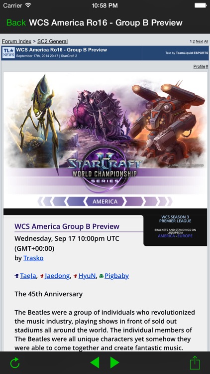 SC2News App