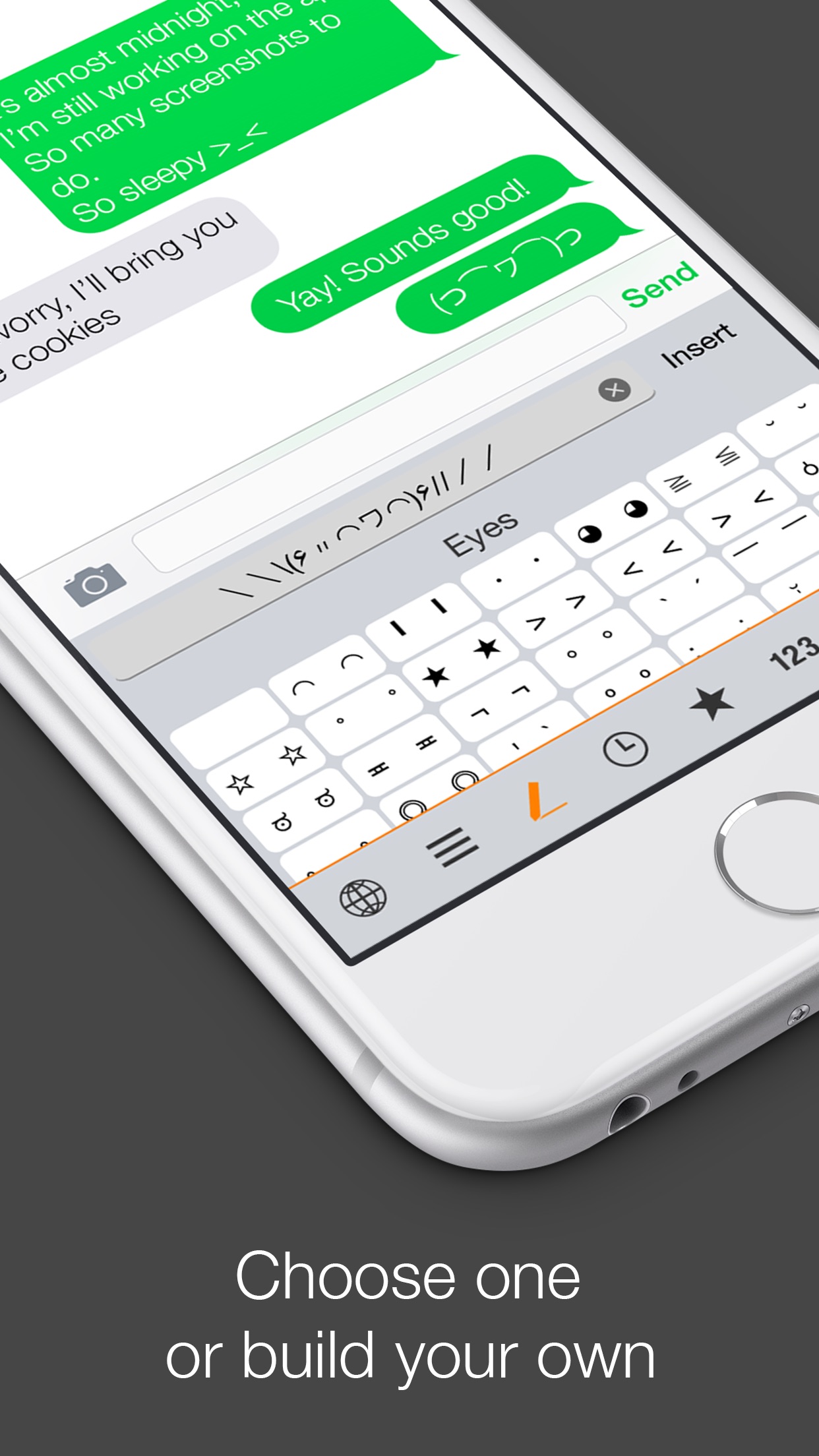 Screenshot do app Kaomoji-Keyboard
