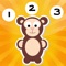 Animal counting game for babies: Learn to count the numbers with baby stuff