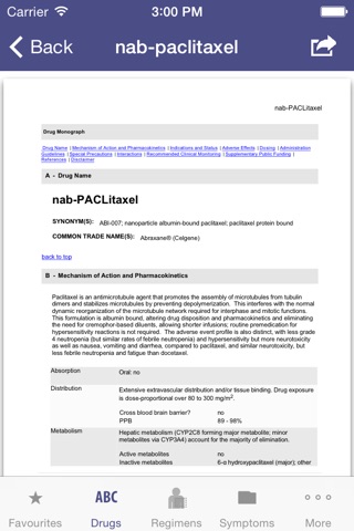 Drug Formulary - Cancer Care Ontario screenshot 3