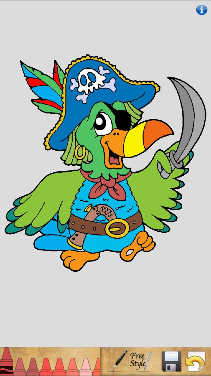 海賊のぬりえ！