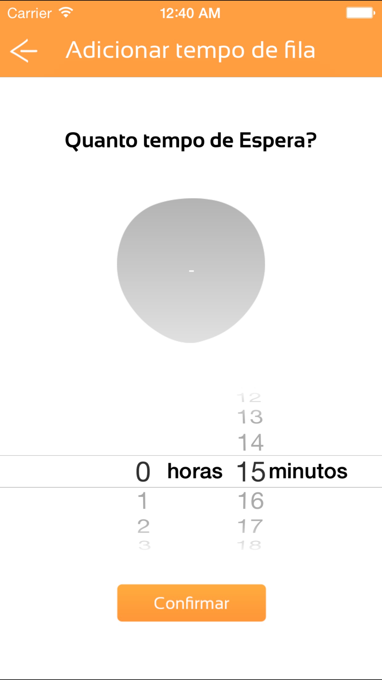 Screenshot do app Tem Fila?