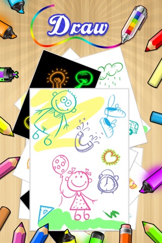 Kids Doodle Coloring Book HD - Color & Draw Kids games screenshot 2