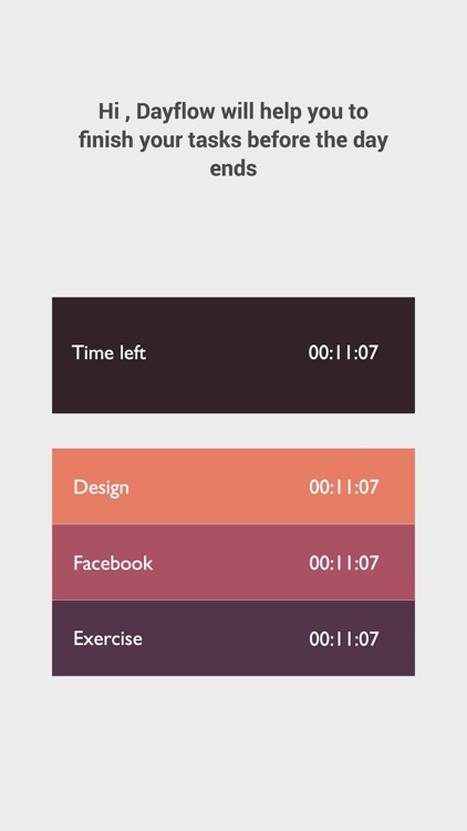 Dayflow - Finish your day activities on time