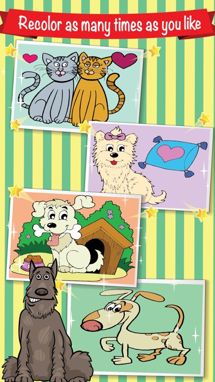 Coloring Books : My Pet Lovely Draw Paint Animal for kids screenshot-3