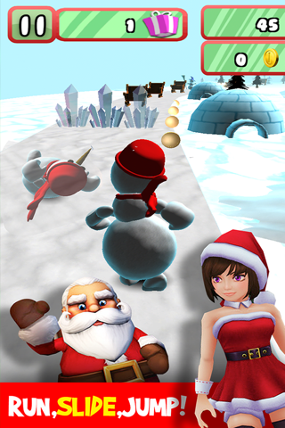 3D Snowman Run & Christmas 2014 Racing - Frozen Running and Jump-ing Games For Kids (boys & girls) screenshot 3