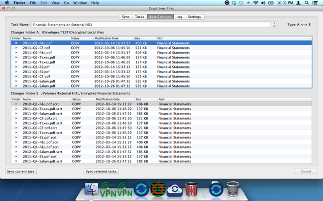 ‎Crypt Sync Files Screenshot