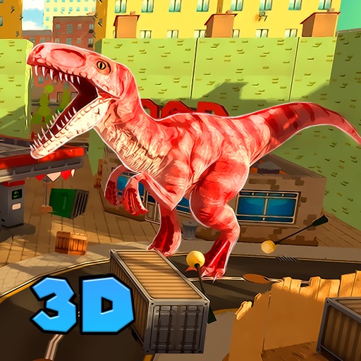Cartoon Dino Crash 3D Icon