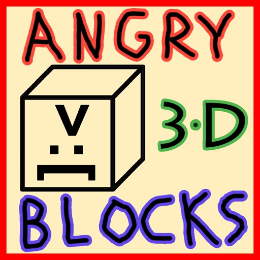 Angry Blocks 3D Icon