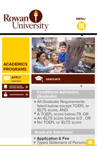 Rowan University International Admission screenshot 3