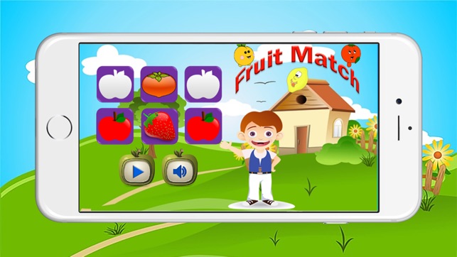 Fruit match land for kids game