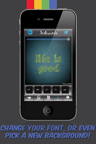 InstaWords Free - Add Text Over Your Photos or Make Them Into Beautiful Pictures screenshot 4