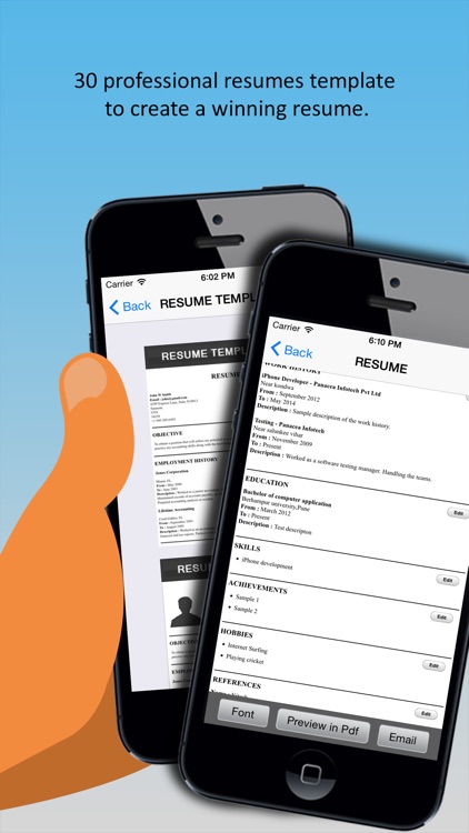 iResumes – Pro Resume Builder and Designer screenshot-4
